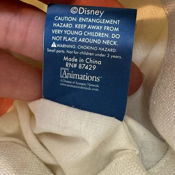 Disney Canvas Tote Bag One Size‎ Cream Off‑White Mickey Icon Zip Interior - Picture 9 of 10